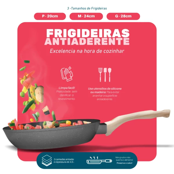 Panelas de cerâmica de indução 7 peças fundo-triplo antiaderente-Dolce Home - Image 5