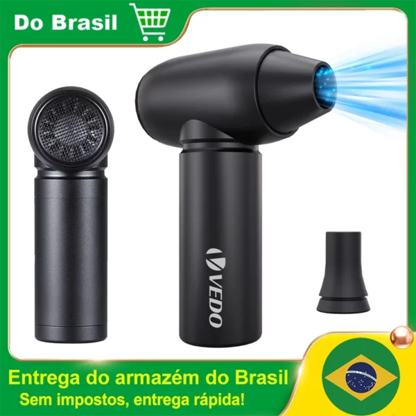 Soprador de Ar Comprimido Turbo Portátil Recarregável
